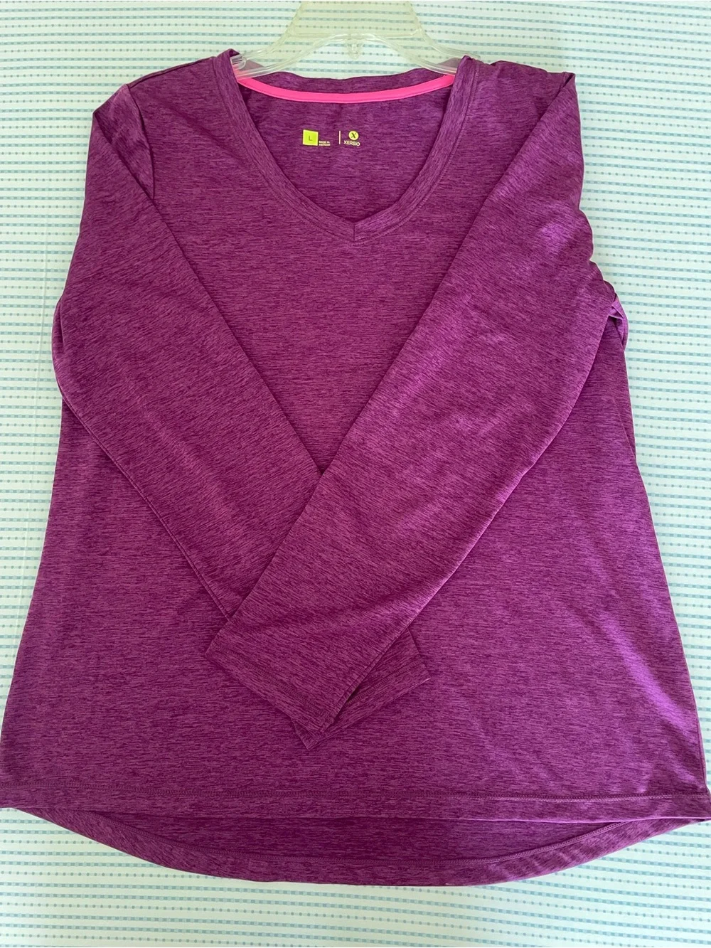 Xersion V-Neck Long Sleeve Dry-Fit Top